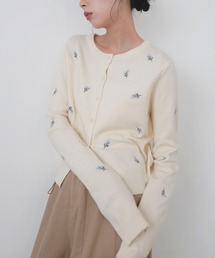 LIAN（リアン）の「フラワー刺繍ニットカーディガン（カーディガン/ボレロ）」