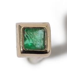Metier Mini Bezel Set Princess Gemstone Studs 片耳ピアス