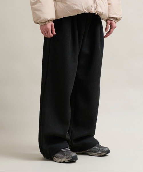 CALIFORNIA OUTFITTERS(カリフォルニア アウトフィッターズ)の「11C1 裏起毛 ストレッチコーデュロイ ワイドパンツ(その他パンツ・メンズ・ブラック/オリーブ/チャコール・FREE)」の4枚目の写真