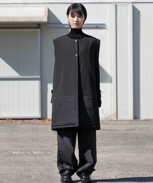 Bshop（ビショップ）の「eunoia | 中綿 ロングベスト WOMEN（その他アウター・レディース・ブラック・ONE）」の10枚目の写真