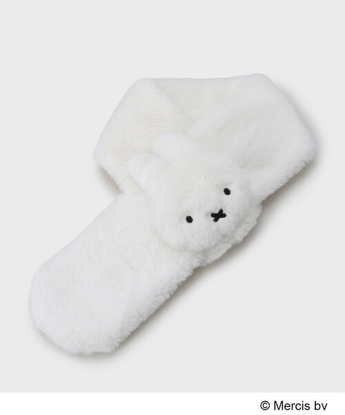 OPAQUE.CLIP（オペークドットクリップ）の「【コラボ】miffy ｘ OPAQUE.CLIP フェイクファーティペット（ストール/ショール・レディース・ベージュ/チャコールグレー/オフホワイト/ブラック系7・00）」の6枚目の写真