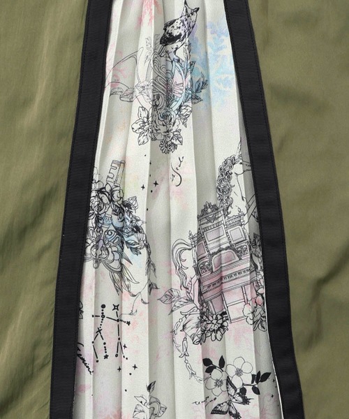 iS ScoLar（イズスカラー）の「553273：雪の結晶×星座×楽器柄 2wayカーゴスカート（スカート・レディース・ベージュ/ブラック/カーキ・M）」の10枚目の写真