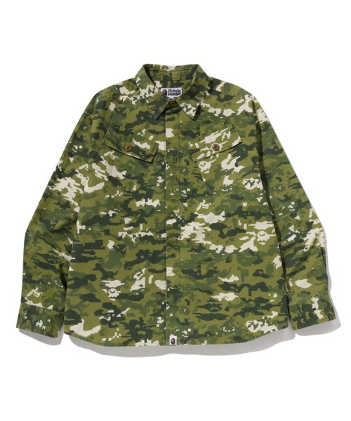 A BATHING APE（アベイシングエイプ）の「MULTI PIXEL CAMO MILITARY SHIRT（シャツ/ブラウス・メンズ・ブラック/グリーン・X-LARGE/MEDIUM/LARGE/XX-LARGE/SMALL）」の2枚目の写真