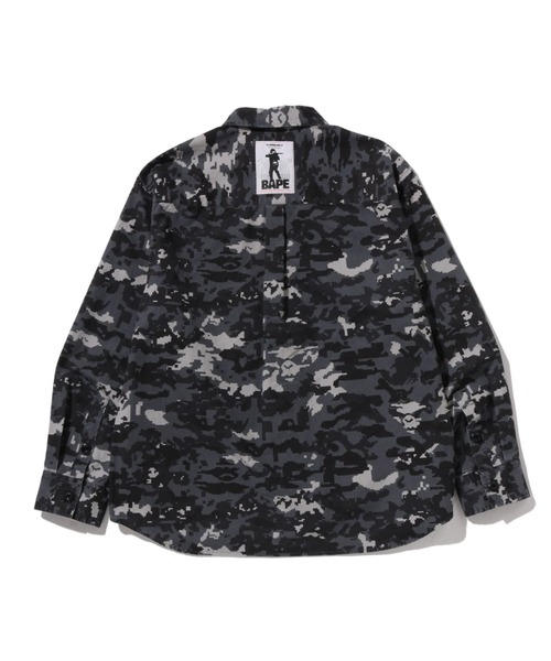 A BATHING APE（アベイシングエイプ）の「MULTI PIXEL CAMO MILITARY SHIRT（シャツ/ブラウス・メンズ・ブラック/グリーン・X-LARGE/MEDIUM/LARGE/XX-LARGE/SMALL）」の3枚目の写真