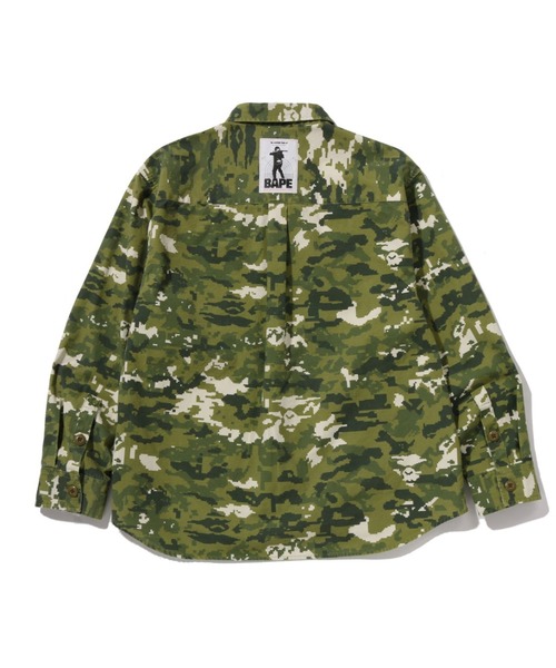 A BATHING APE（アベイシングエイプ）の「MULTI PIXEL CAMO MILITARY SHIRT（シャツ/ブラウス・メンズ・ブラック/グリーン・X-LARGE/MEDIUM/LARGE/XX-LARGE/SMALL）」の4枚目の写真