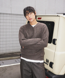 MOOD INSIDE（ムードインサイド）の「モエンウールVネックニット_Brown（ニット/セーター）」