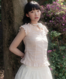 HIGH SCHOOL DISCO（ハイスクールディスコ）の「チェックシースルーフリルブラウス（シャツ/ブラウス）」