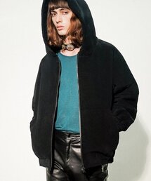 UNTAGE（アンテージ）の「コーデュロイオーバーサイズジップアップフードジャケット[ブラック(ユニセックス)]_UTO-FH91（ナイロンジャケット）」