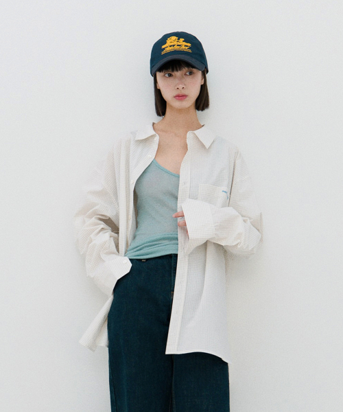 HANE(ハネ)の「ボーイフィットフローチェックシャツ_Ecru(シャツ/ブラウス・レディース・その他・SMALL/MEDIUM)」の1枚目の写真