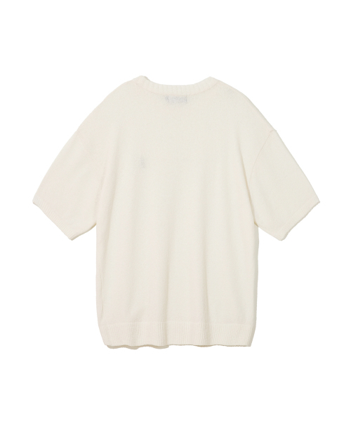 YALE（イェール）の「[COOL] HERITAGE DAN ROUND NECK BOUCLE SS KINT IVORY（ニット/セーター・レディース・その他・SMALL/MEDIUM/LARGE/X-LARGE）」の3枚目の写真