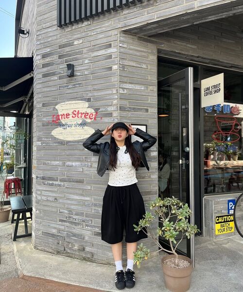 bounDary（バウンダリー）の「ツーピンタックワイドバミューダショートパンツ[ブラック]（その他パンツ・レディース・その他・LARGE/MEDIUM/X-LARGE）」の13枚目の写真