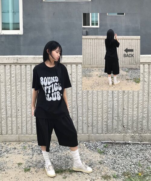 bounDary（バウンダリー）の「ツーピンタックワイドバミューダショートパンツ[ブラック]（その他パンツ・レディース・その他・LARGE/MEDIUM/X-LARGE）」の11枚目の写真
