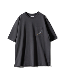 Lawrence Short Embroidery T-shirt Charcoal