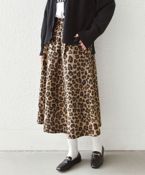 セール】SHIPS Colors:〈手洗い可能〉レオパード ジャカード タック