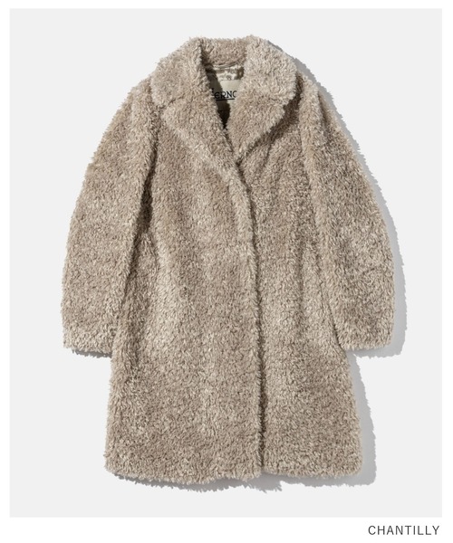 美品★HERNO｜ふわふわ 最高級レッキスラビットファー ムートンコート 42 HERNO CURLY ALTERNATIVE FUR COAT ヘルノ オルタナティブ ファー