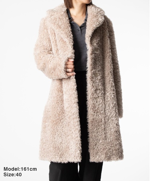 セール】HERNO CURLY ALTERNATIVE FUR COAT ヘルノ オルタナティブ