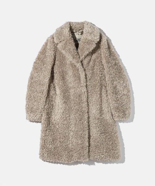 HERNO（ヘルノ）の「HERNO CURLY ALTERNATIVE FUR COAT ヘルノ オルタナティブ ファー コート（ムートンコート・レディース・クリーム・42/40）」の8枚目の写真