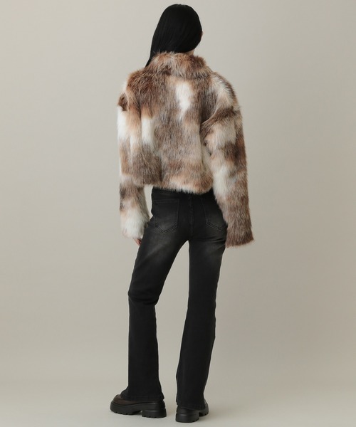 3.3 Field Trip （3.3フィールドトリップ）の「3.3 Field Trip／ミックスカラーフェイクファーブルゾン（ブルゾン・レディース・ブラウン/グレー・FREE）」の18枚目の写真