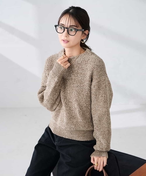 a.v.v(アーヴェヴェ)の「モールヤーンニット(ニット/セーター・レディース・モカ/グレー系その他・39)」の9枚目の写真