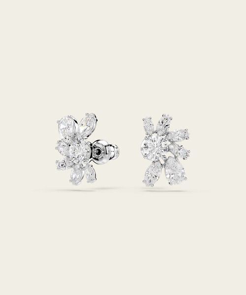 SWAROVSKI(スワロフスキー)の「【公式】【スワロフスキー】Mesmera スタッドピアス, ミックスカット, フラワー, ホワイト, ロジウム・プレーティング(ピアス(両耳用)・レディース・ホワイト・ONE SIZE)」の3枚目の写真