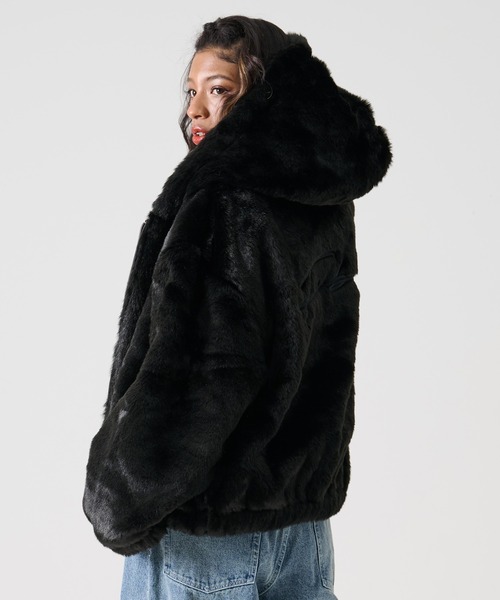 セール】FUBU フブ ブランド Faux Far Hooded Jacket / フェイクファー