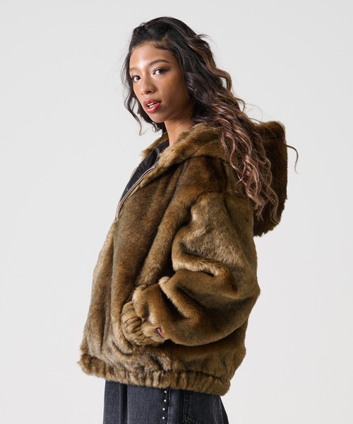 FUBU フブ ブランド Faux Far Hooded Jacket / フェイクファー フード