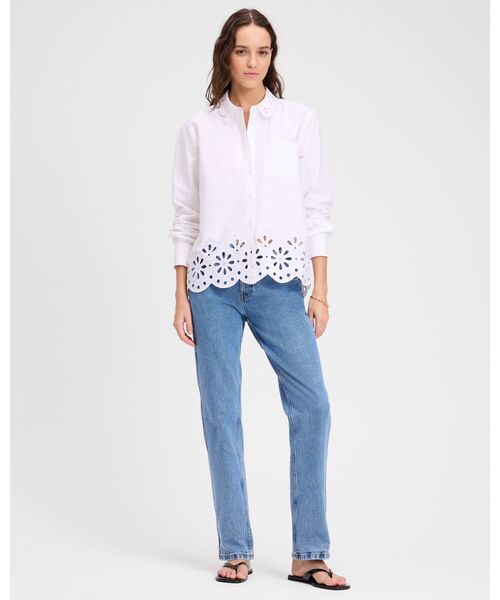 kate spade new york（ケイトスペード ニューヨーク）の「デイジー アイレット シャツ（シャツ/ブラウス・レディース・ホワイト・MEDIUM/SMALL）」の5枚目の写真