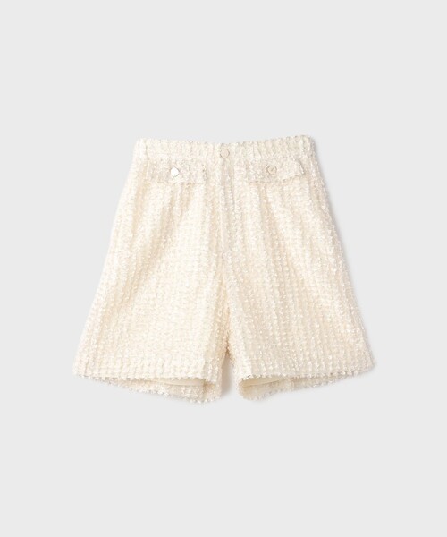 GRACE CONTINENTAL(グレースコンチネンタル)の「カットジャガードハーフパンツ(その他パンツ・レディース・ブラック/キナリ・38/36)」の1枚目の写真