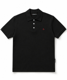 LENGAGEMENT（ランガージュマン）の「クラシックコットンピケカラーTシャツ[ブラック]（ポロシャツ）」