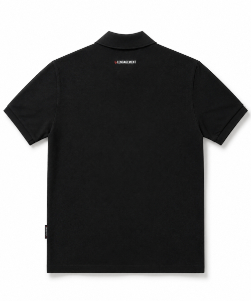 LENGAGEMENT（ランガージュマン）の「クラシックコットンピケカラーTシャツ[ブラック]（ポロシャツ・メンズ・その他・MEDIUM/LARGE/X-LARGE）」の3枚目の写真
