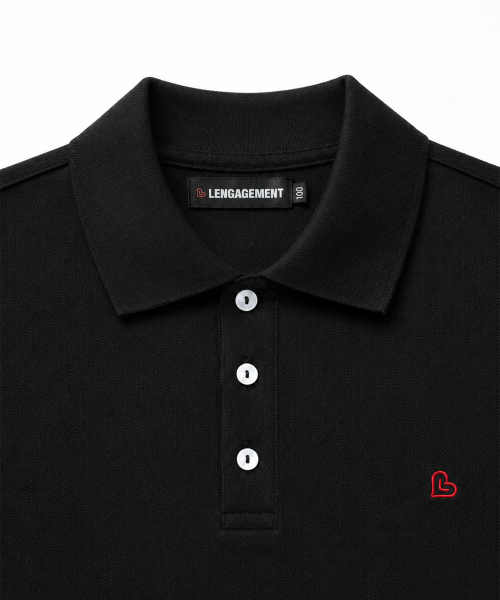 LENGAGEMENT（ランガージュマン）の「クラシックコットンピケカラーTシャツ[ブラック]（ポロシャツ・メンズ・その他・MEDIUM/LARGE/X-LARGE）」の4枚目の写真