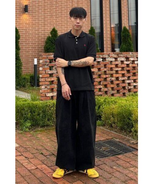 LENGAGEMENT（ランガージュマン）の「クラシックコットンピケカラーTシャツ[ブラック]（ポロシャツ・メンズ・その他・MEDIUM/LARGE/X-LARGE）」の13枚目の写真