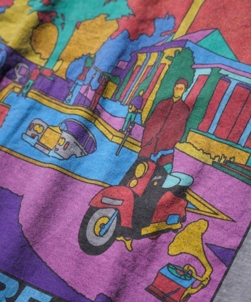 THRIFTY LOOK（スリフティールック）の「THRIFTY LOOK スリフティルック / PIGMNET"OASIS"TEE オアシス ピグメント加工（Tシャツ/カットソー・メンズ・ブラック系1/ブラック・LARGE/X-LARGE/MEDIUM）」の11枚目の写真