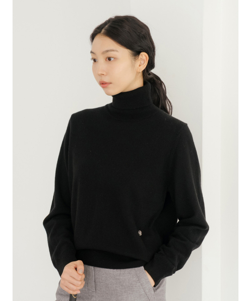 NITINA（ニティナ）の「カシミヤ100 プルオーバー BK（ニット/セーター・レディース・ブラック・F）」の2枚目の写真