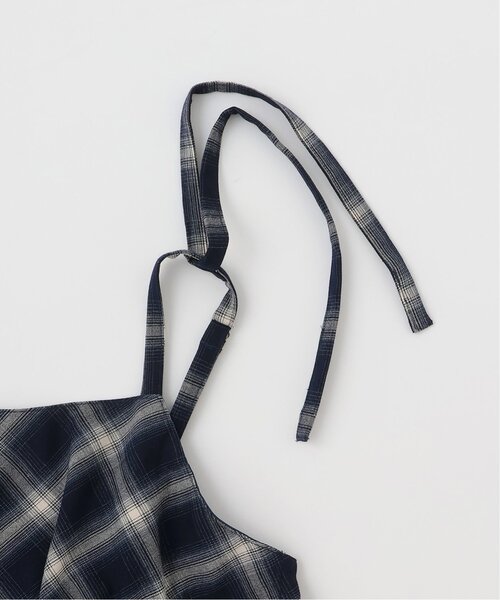 pom ponette junior(ポンポネットジュニア)の「【インナーセット】チェックキャミワンピース(ワンピース・キッズ・ネイビー/グレー・M:150cm/L:160cm/S:140cm)」の9枚目の写真