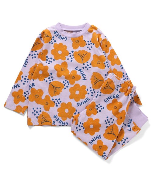 Ampersand（アンパサンド）の「【リンク】バラエティパジャマ（ルームウェア/パジャマ・キッズ・イエロー/ラベンダー/キナリ/ベージュ/サックスブルー・140/130/120/110/100/90/80）」の4枚目の写真