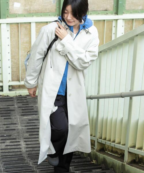 EKAL（エカル）の「T/Cツイルステンカラーコート（ステンカラーコート・レディース・ベージュ/アイボリー/カーキ・ONE）」の16枚目の写真