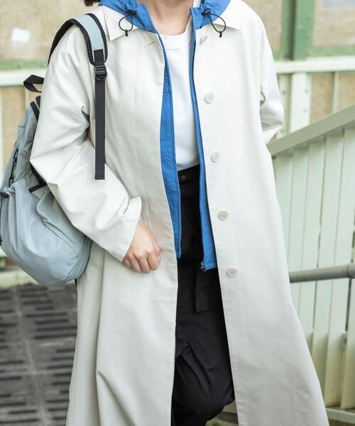 EKAL（エカル）の「T/Cツイルステンカラーコート（ステンカラーコート・レディース・ベージュ/アイボリー/カーキ・ONE）」の15枚目の写真