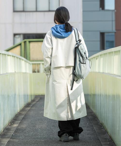 EKAL（エカル）の「T/Cツイルステンカラーコート（ステンカラーコート・レディース・ベージュ/アイボリー/カーキ・ONE）」の4枚目の写真