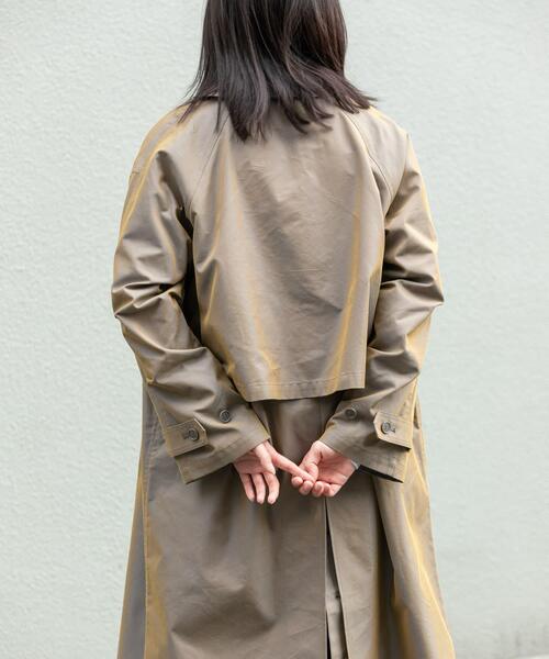 EKAL（エカル）の「T/Cツイルステンカラーコート（ステンカラーコート・レディース・ベージュ/アイボリー/カーキ・ONE）」の18枚目の写真