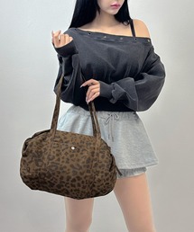 FOLLOWIN（フォロウィン）の「3color/レオパードソフトボストンバッグ（ショルダーバッグ）」