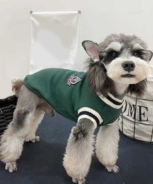 Dalfwin（ダールフィン）の「ペットウェア エンブレム刺繍学生風ニット 防寒対策（ペットウェア）」