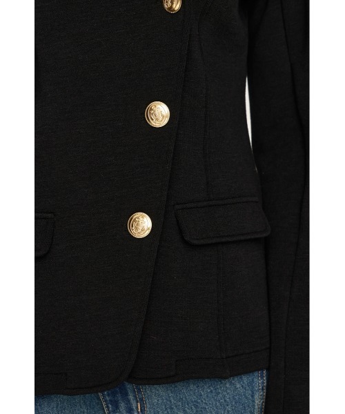 SLY（スライ）の「KNITTING MANNISH TAILORED JK ニッティング マニッシュ テイラードジャケット 春服（テーラードジャケット・レディース・ブラック/杢グレー・FREE）」の9枚目の写真