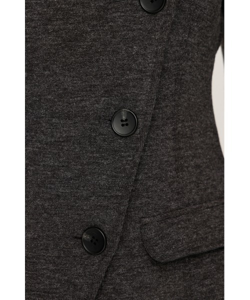 SLY（スライ）の「KNITTING MANNISH TAILORED JK ニッティング マニッシュ テイラードジャケット 春服（テーラードジャケット・レディース・ブラック/杢グレー・FREE）」の14枚目の写真