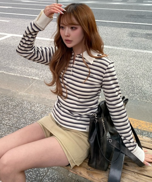 RAY CASSIN(レイカズン)の「レイヤード台形スカパン(スカート・レディース・ブラック/ベージュ/ネイビー・M/S)」の19枚目の写真