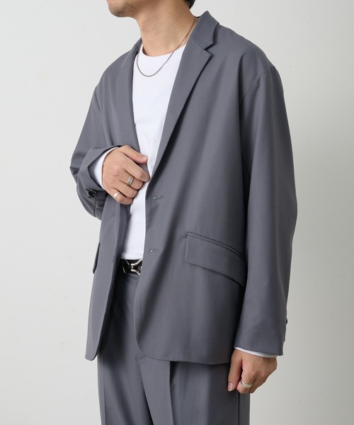 COLONY 2139(コロニートゥーワンスリーナイン)の「コンフォートツイルテーラードジャケット(テーラードジャケット・メンズ・ブラウン/グレー/ブラック・LARGE/MEDIUM)」の3枚目の写真