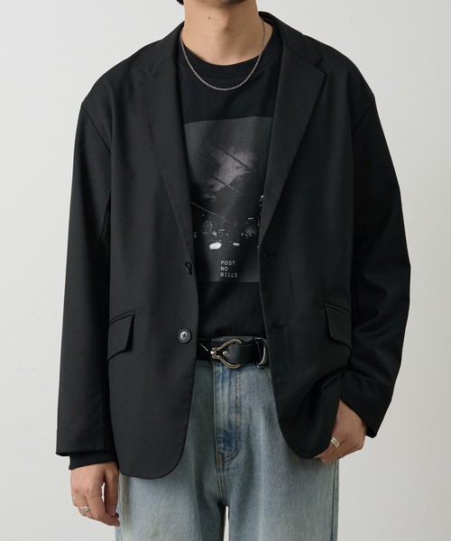 COLONY 2139(コロニートゥーワンスリーナイン)の「コンフォートツイルテーラードジャケット(テーラードジャケット・メンズ・ブラウン/グレー/ブラック・LARGE/MEDIUM)」の4枚目の写真