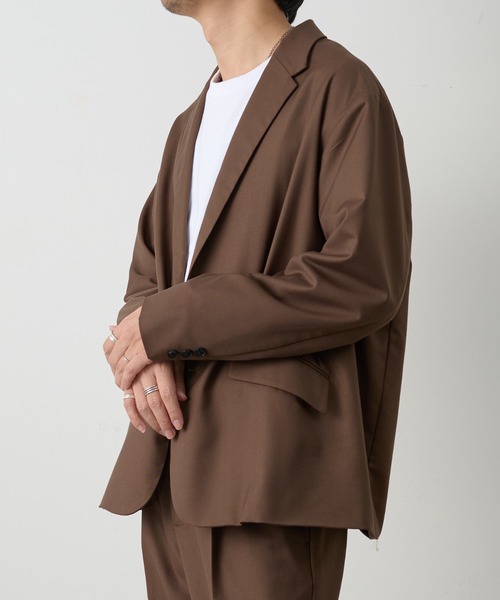 COLONY 2139(コロニートゥーワンスリーナイン)の「コンフォートツイルテーラードジャケット(テーラードジャケット・メンズ・ブラウン/グレー/ブラック・LARGE/MEDIUM)」の21枚目の写真
