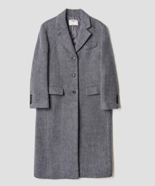TTUDEMENT(トュードメント)の「ALPACA SINGLE LONG COAT MELANGE GREY(チェスターコート・レディース・その他・S/M)」の4枚目の写真