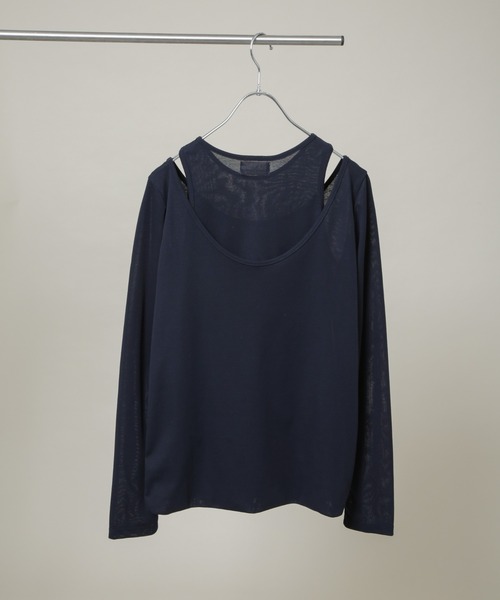 upperhights(アッパーハイツ)の「upper hights/TANK AND B/N PO(Tシャツ/カットソー・レディース・ライトイエロー/ホワイト/ネイビー・1)」の4枚目の写真